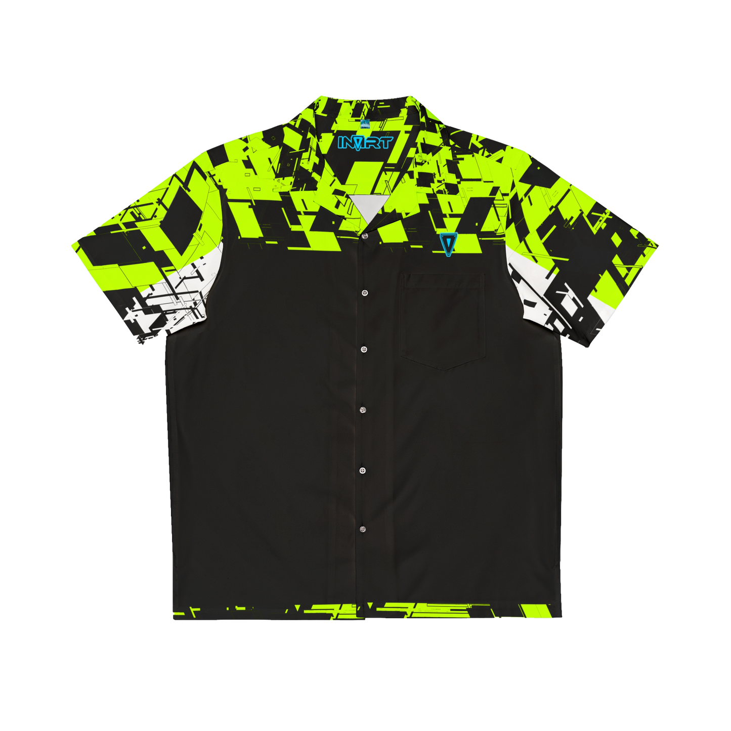 Green Plasma Cyber Button Up Shirt V2