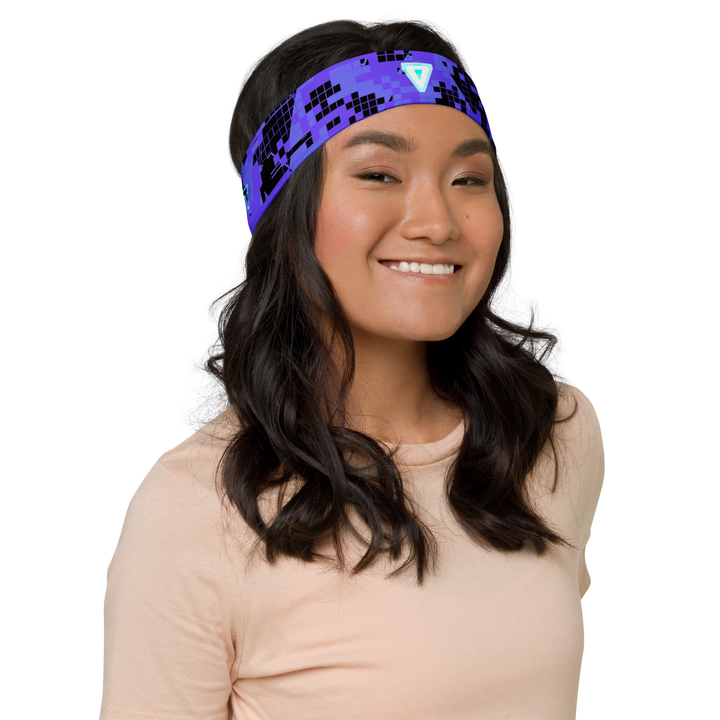 Cyber Purple Pixel Headband