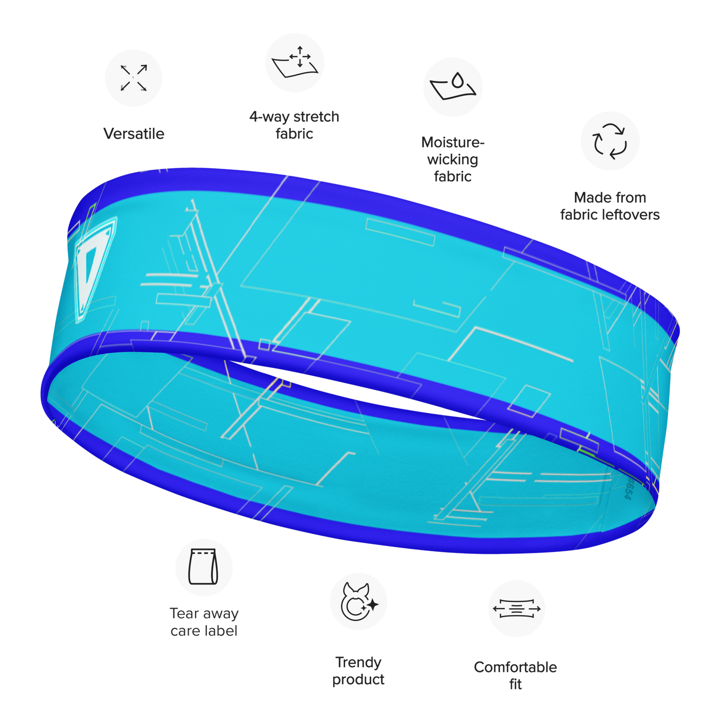 Cyber Blue Headband