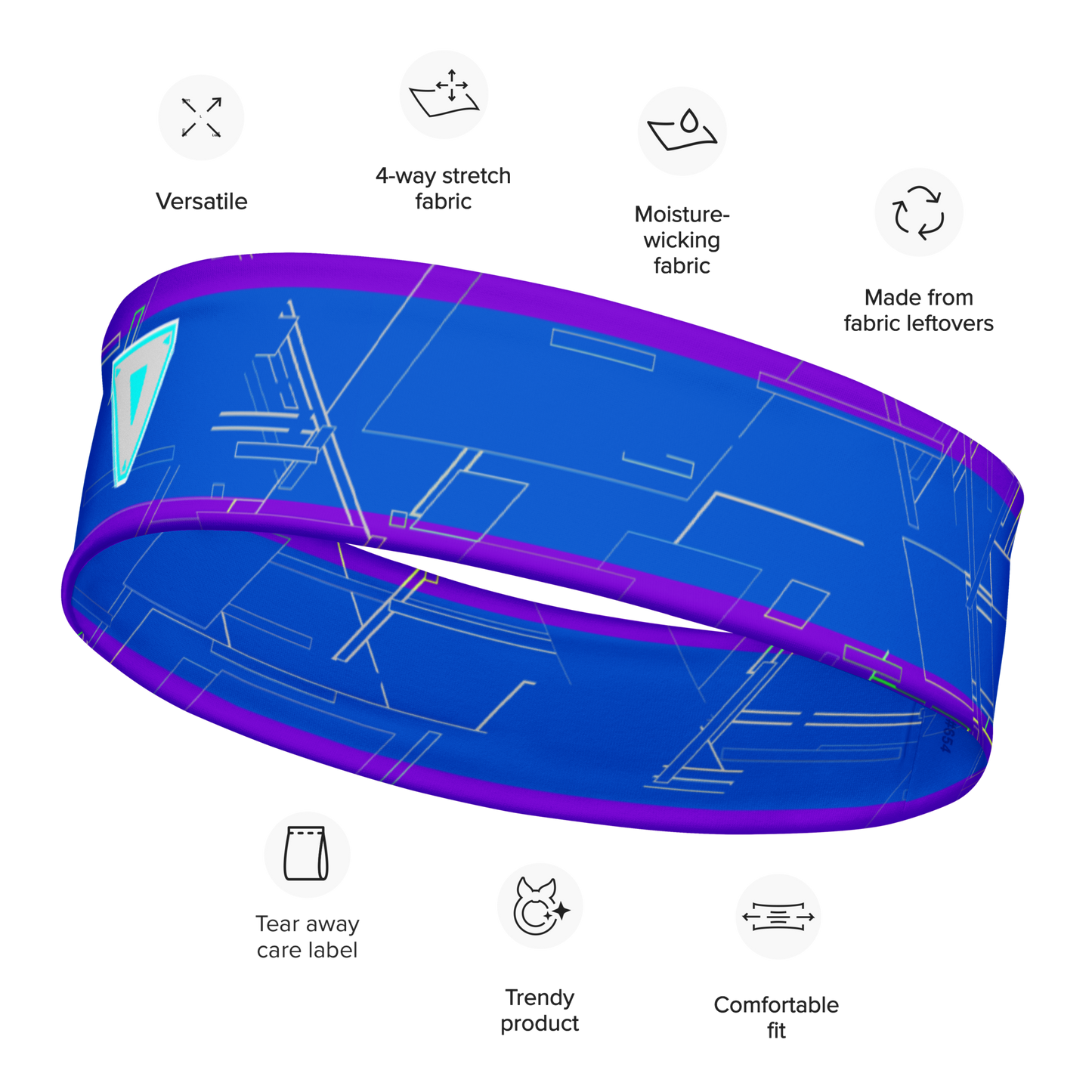 Cyber Blue-Plasma Headband
