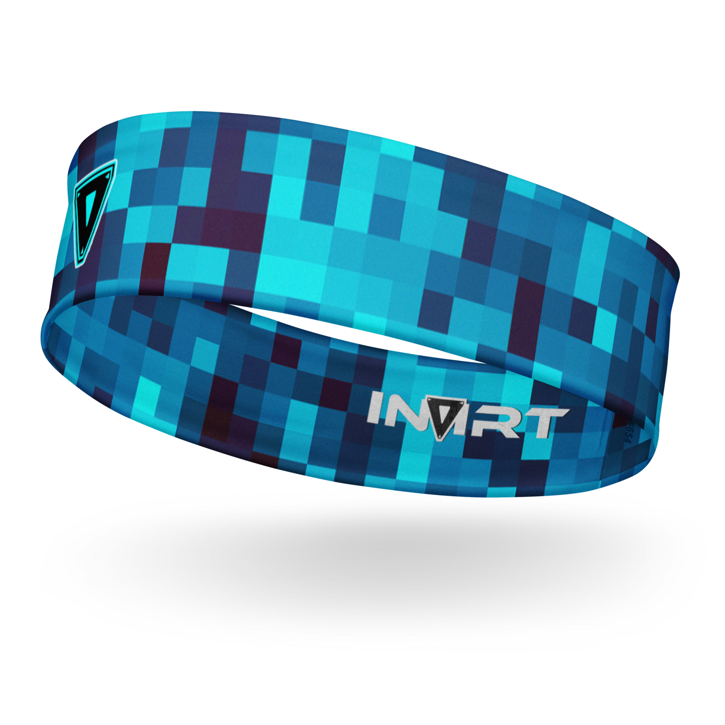 Cyber Blue Big Pixel Headband