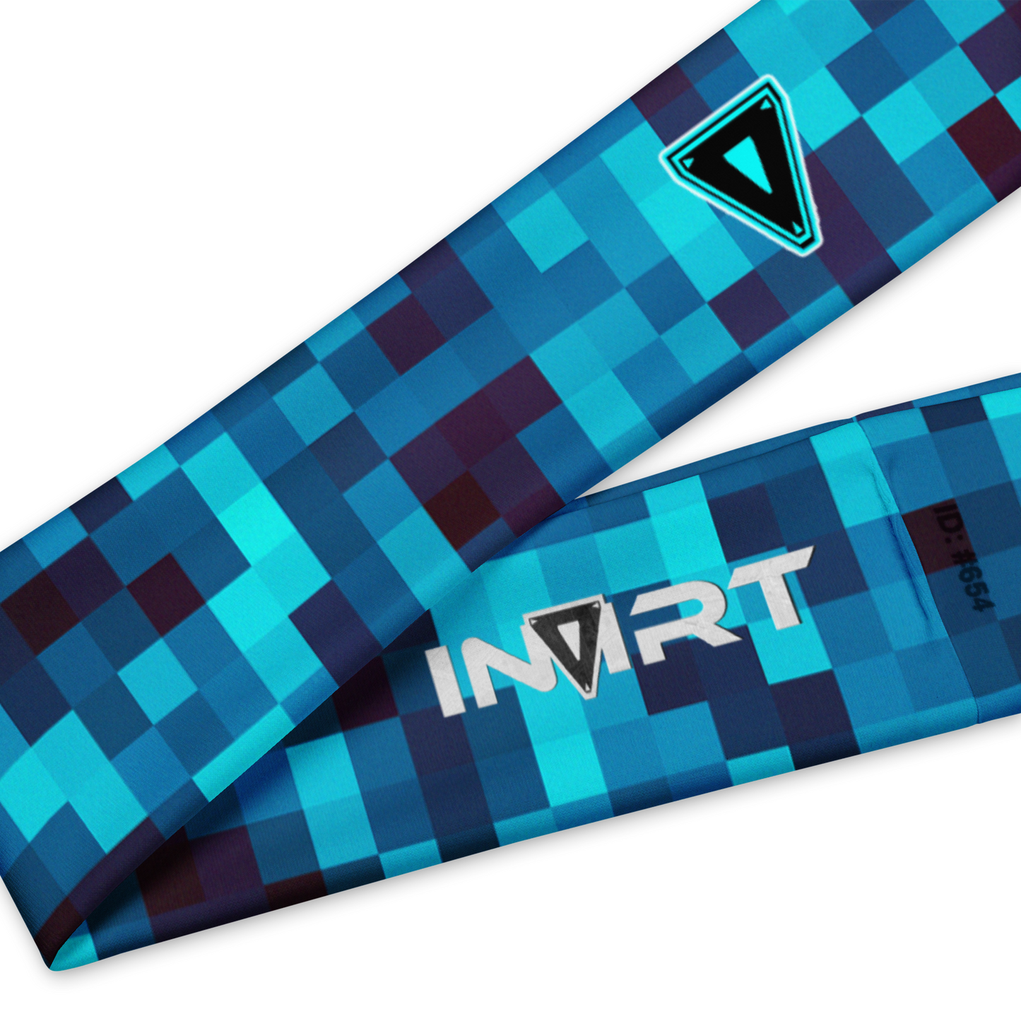 Cyber Blue Big Pixel Headband