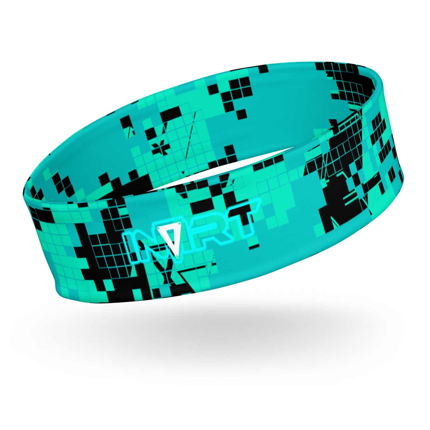 Cyber Teal Pixel Headband