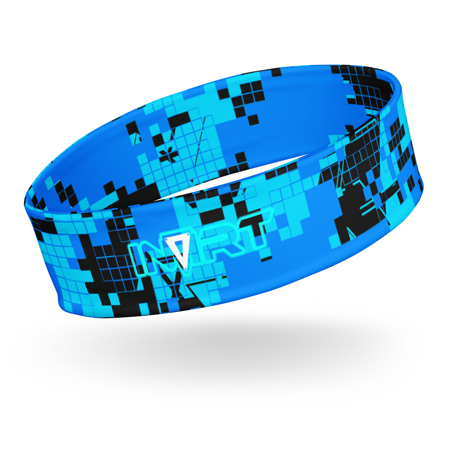 Cyber Blue Pixel Headband