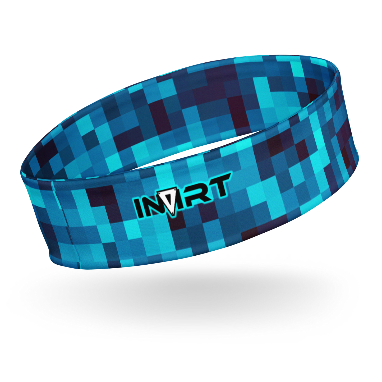Cyber Blue Big Pixel Headband