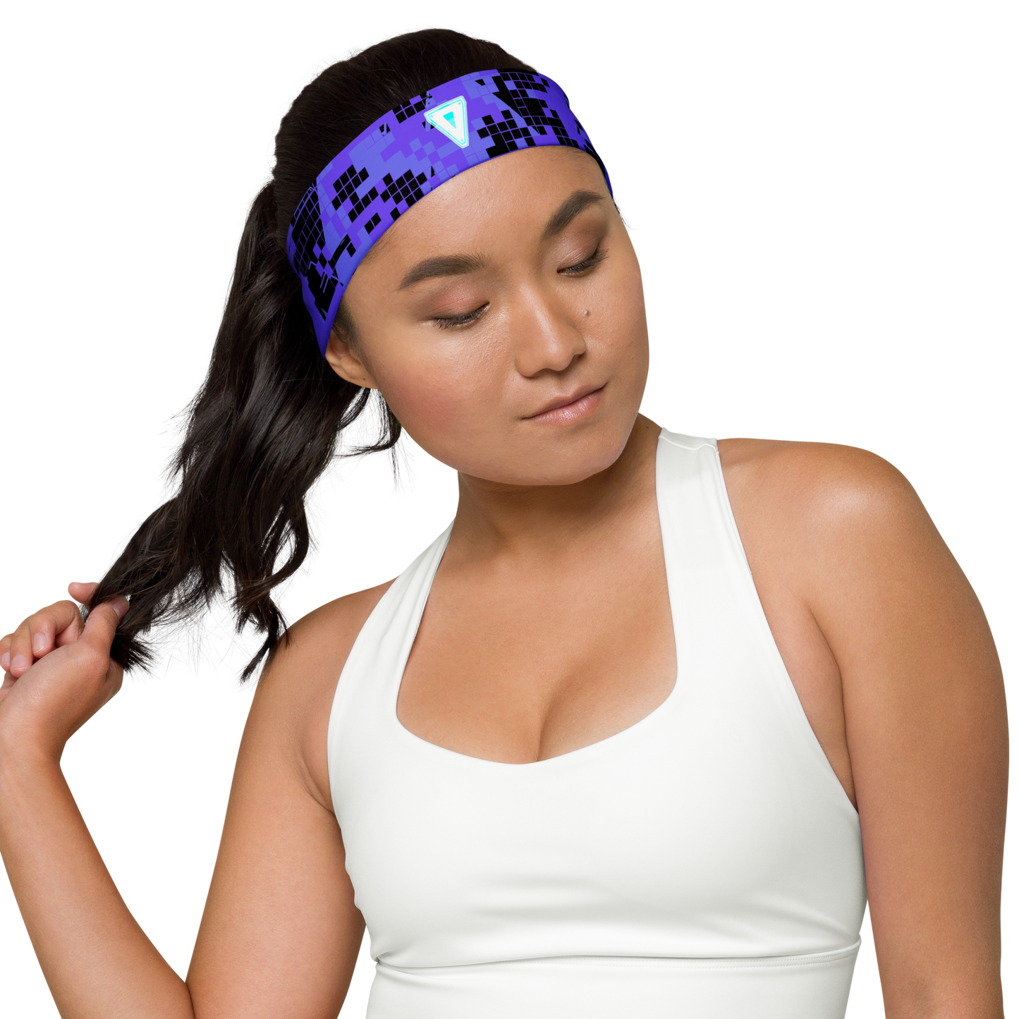 Cyber Purple Pixel Headband