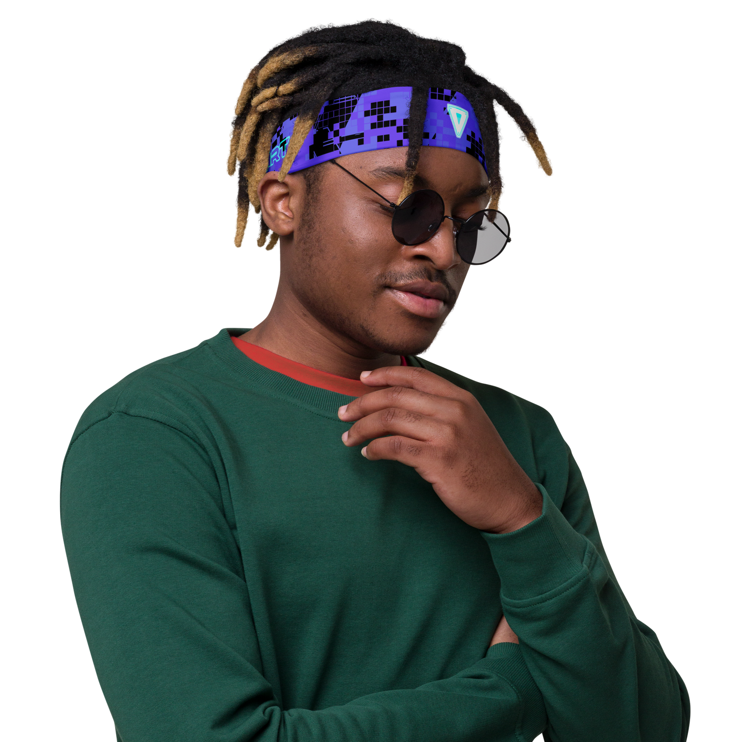Cyber Purple Pixel Headband