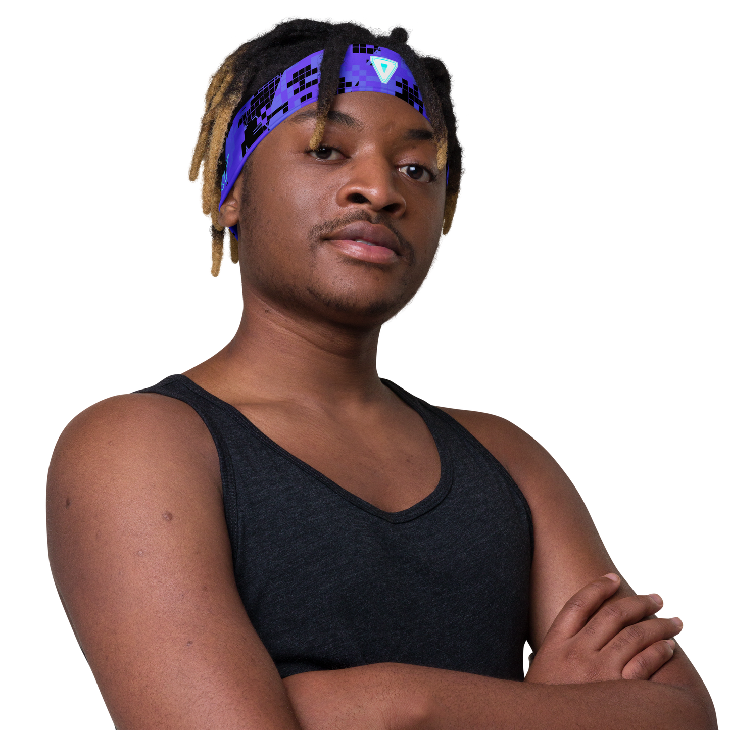 Cyber Purple Pixel Headband