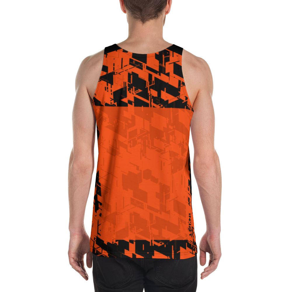 Men's Cyber Plasma-Orange Tank Top