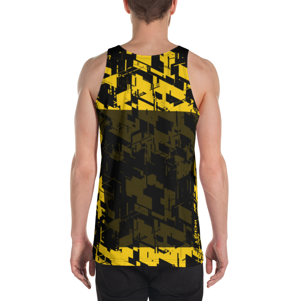 Men's Cyber Yellow VBack Tank Top