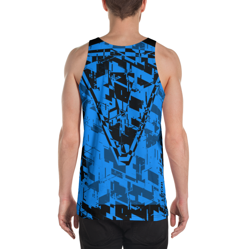 Men's Cyber Blue-Plasma VBack Tank Top