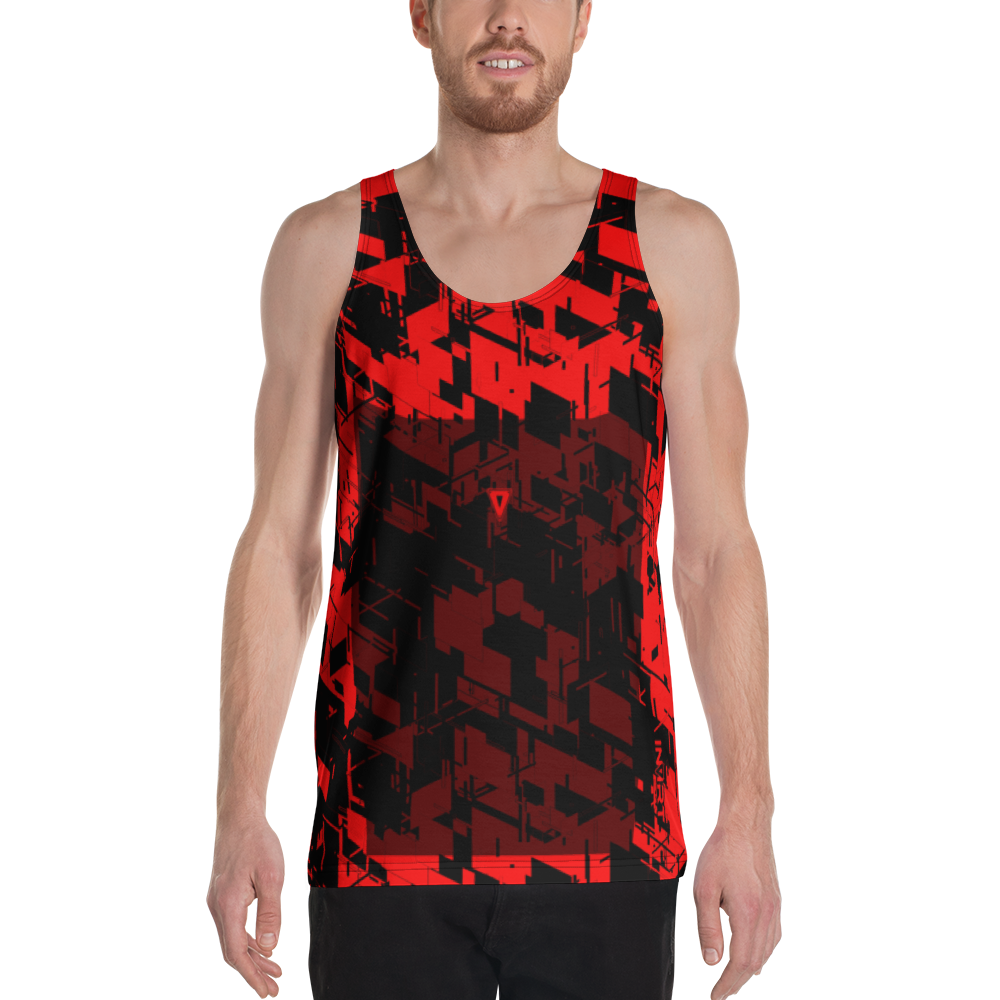 Men's Cyber Red VBack2 Tank Top