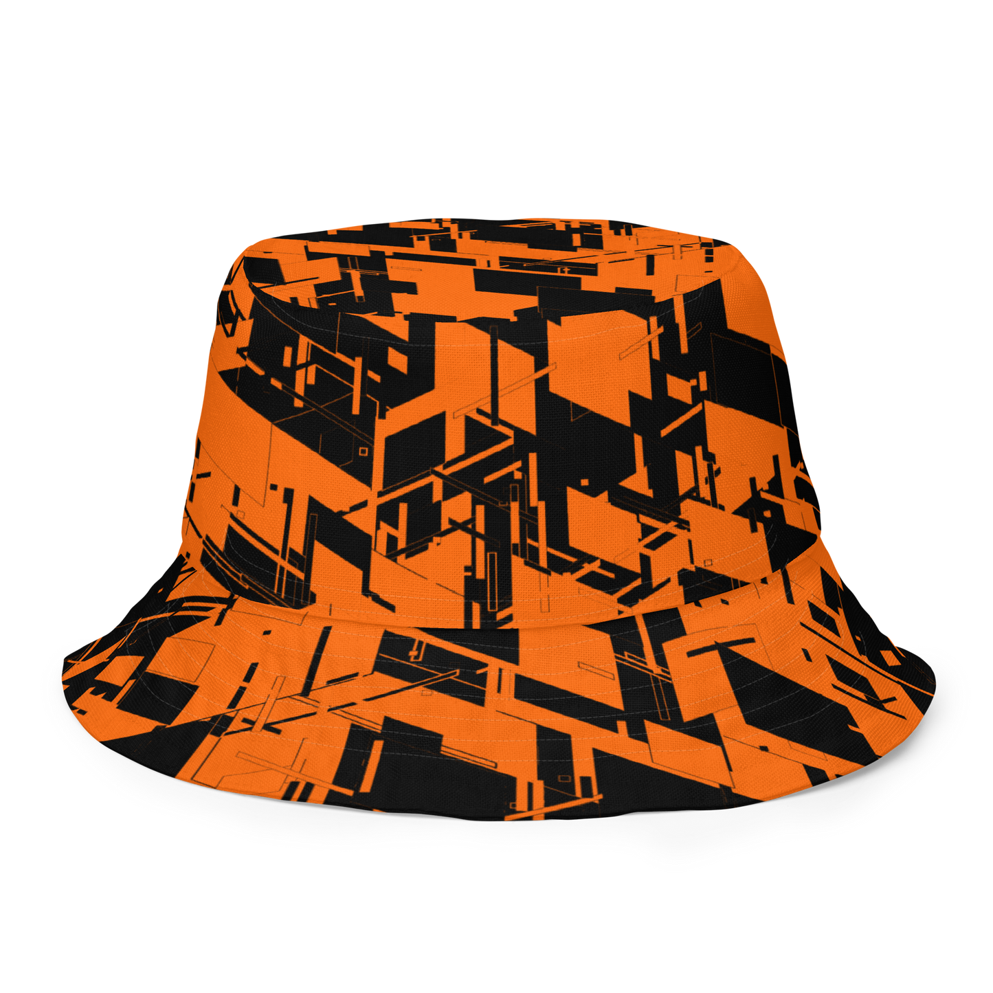 Reversible Cyber Orange Bucket Hat V3
