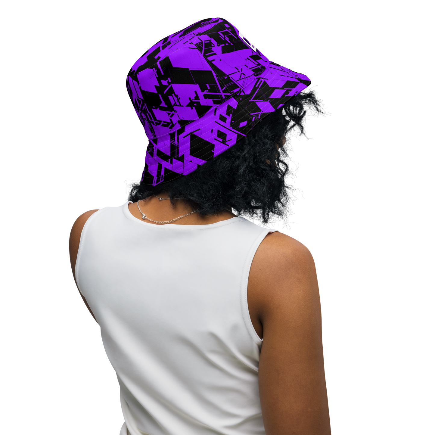 Reversible Cyber Purple Bucket Hat V3