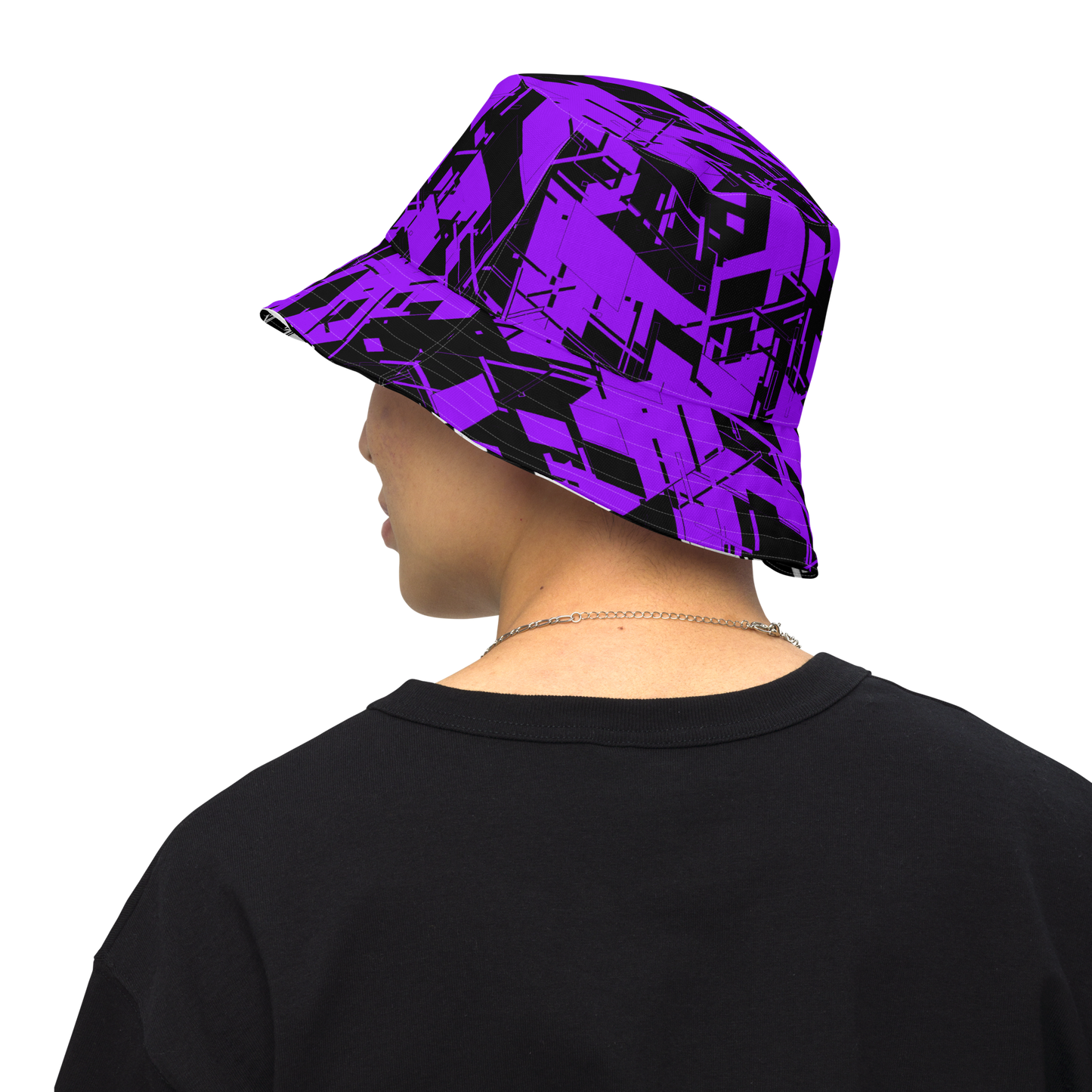 Reversible Cyber Purple Bucket Hat V3