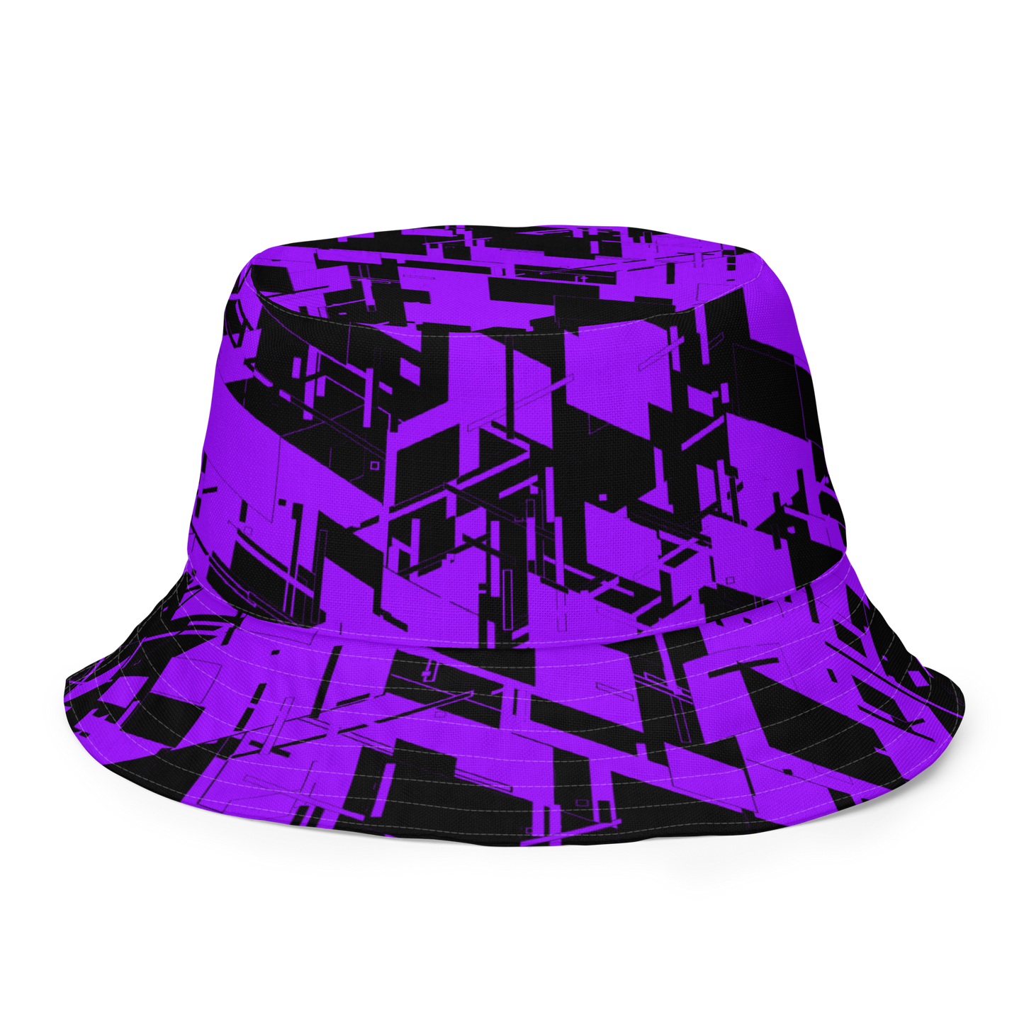 Reversible Cyber Purple Bucket Hat V3