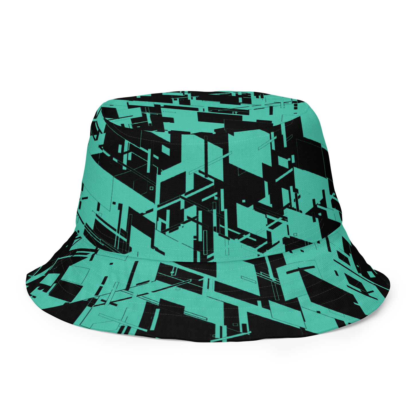Reversible Cyber Teal Bucket Hat V3