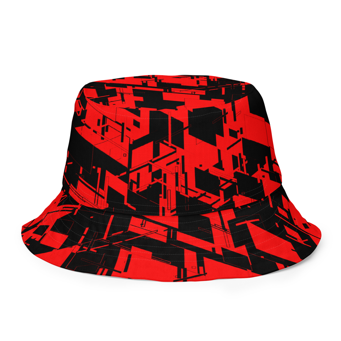 Reversible Cyber Red Bucket Hat V3