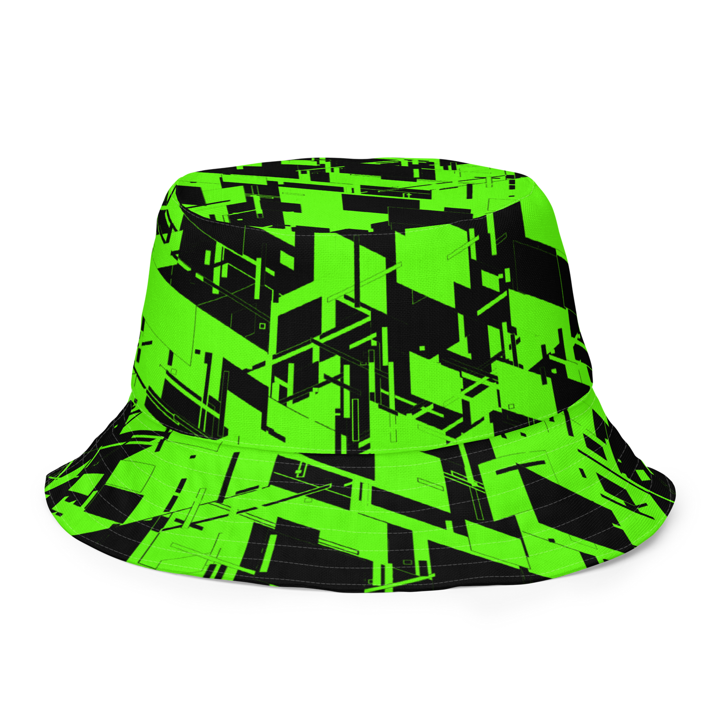 Reversible Cyber Green Bucket Hat V3