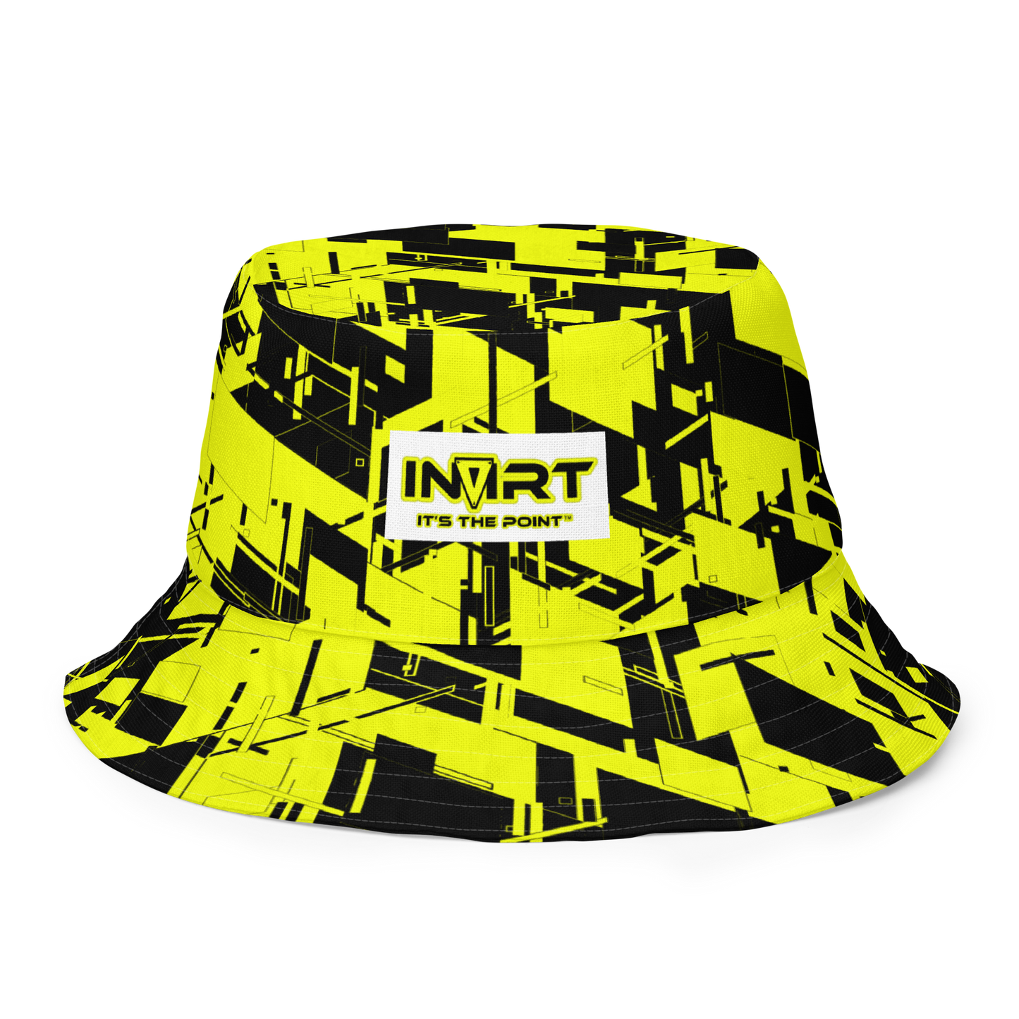 Reversible Cyber Yellow-Plasma Bucket Hat V3