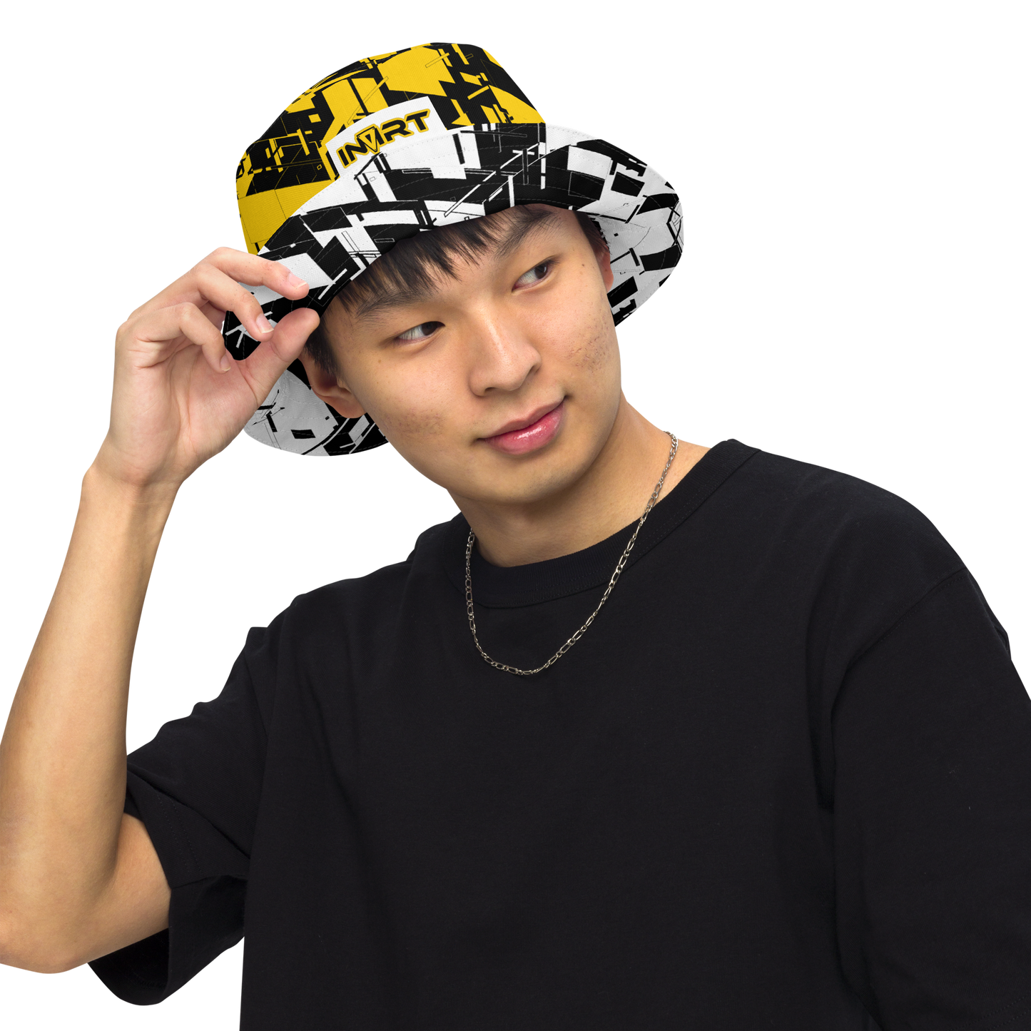 Reversible Cyber Yellow Bucket Hat V3