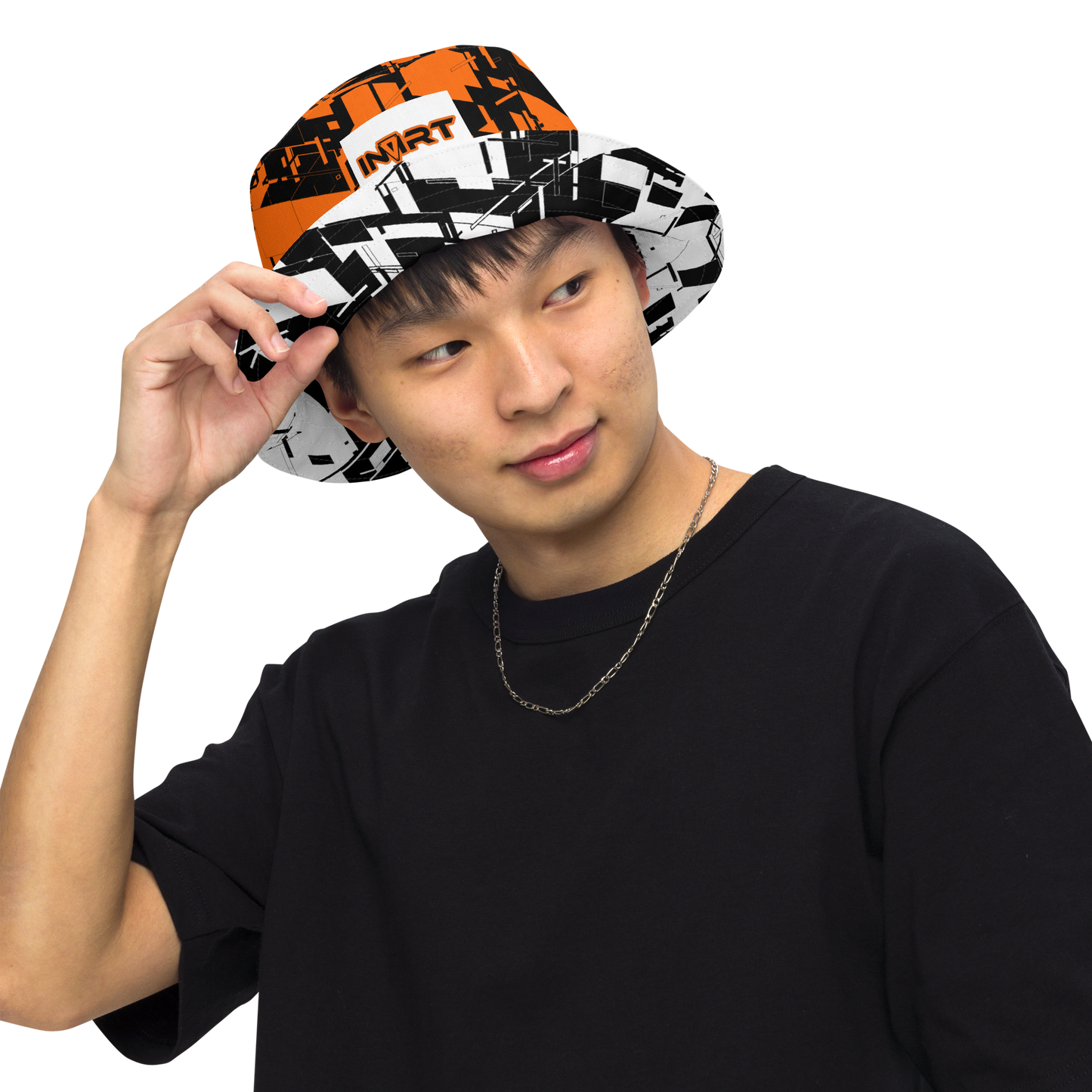 Reversible Cyber Orange Bucket Hat V3