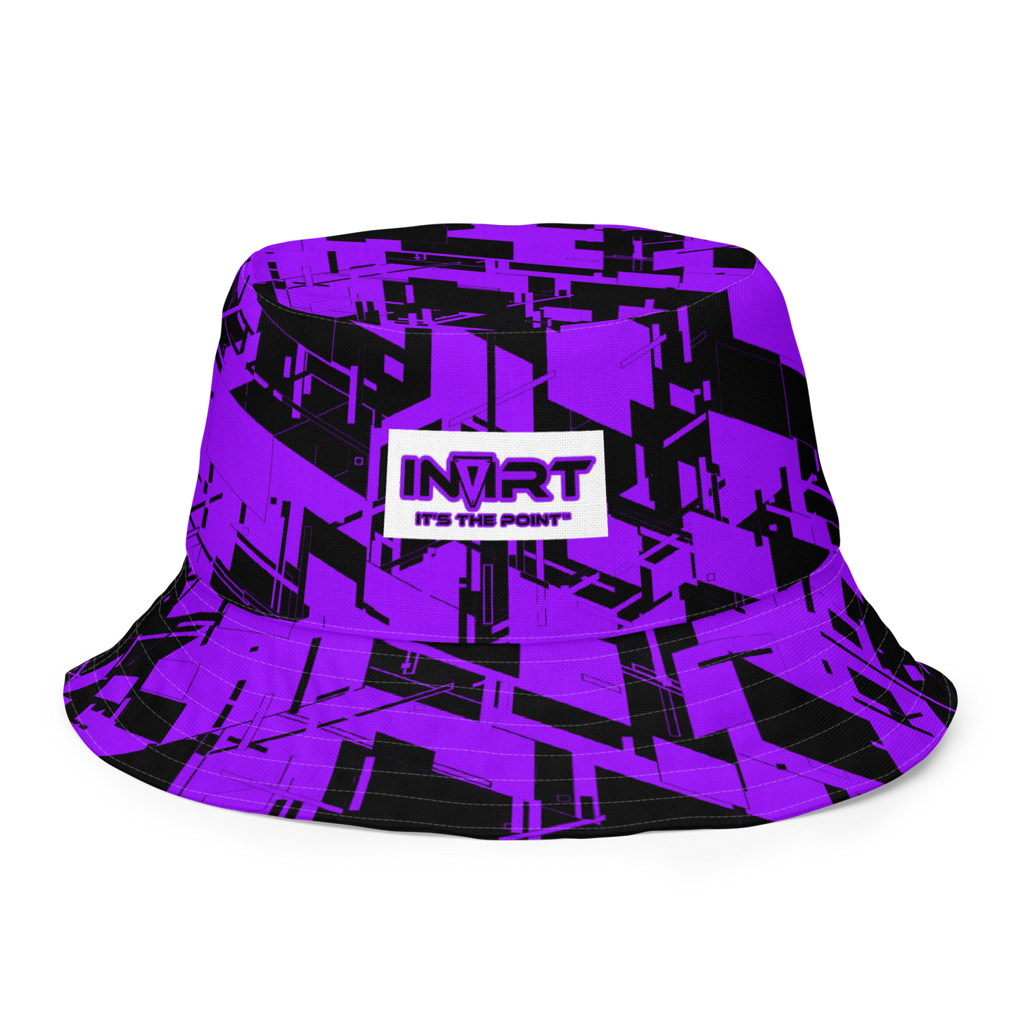 Reversible Cyber Purple Bucket Hat V3