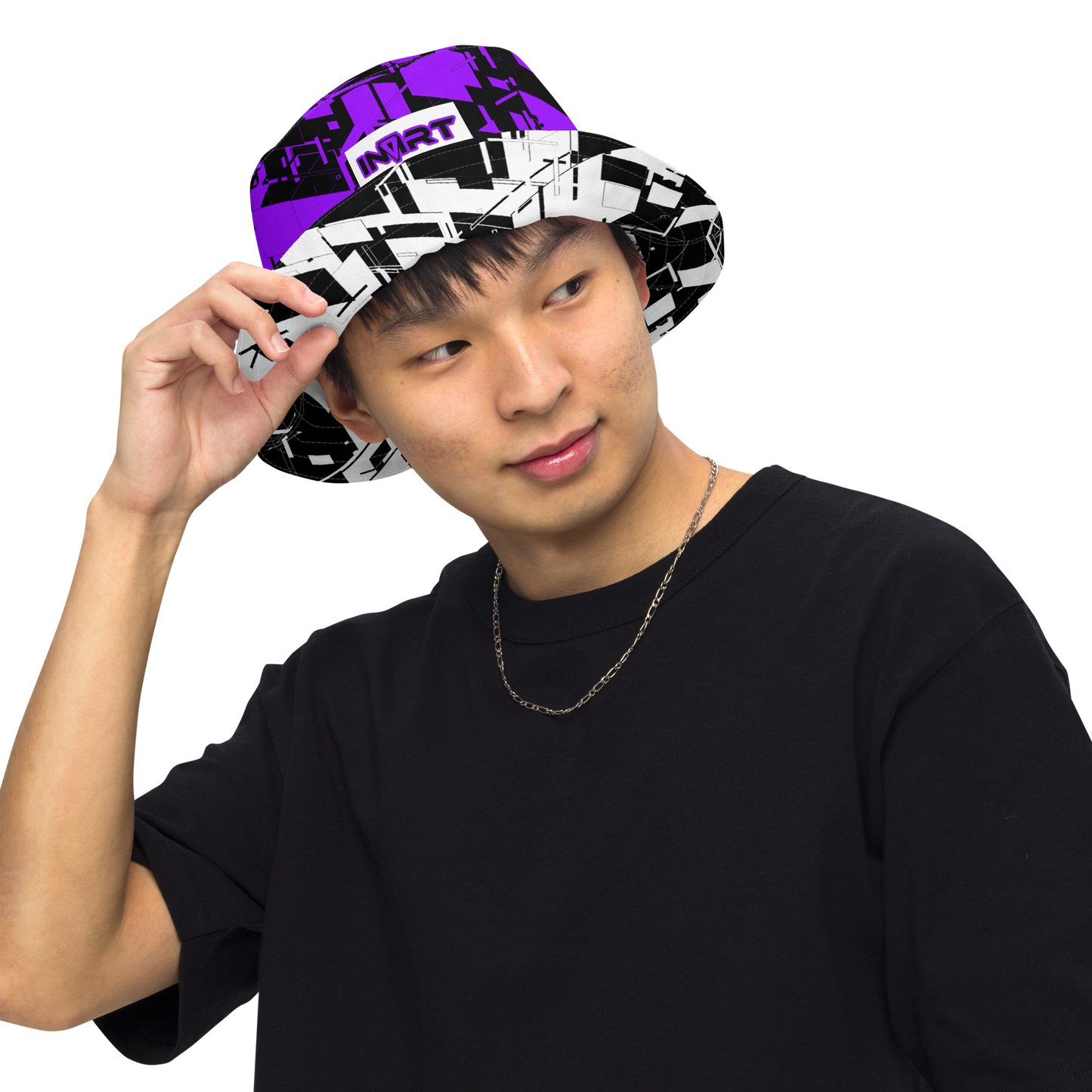 Reversible Cyber Purple Bucket Hat V3