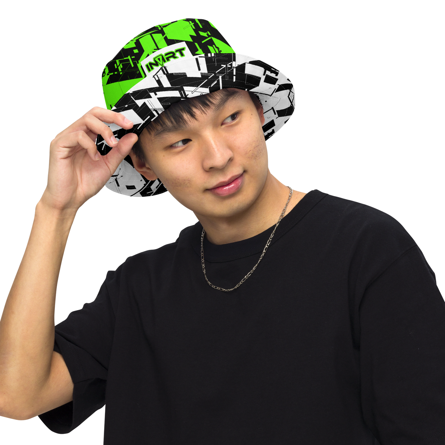 Reversible Cyber Green Bucket Hat V3