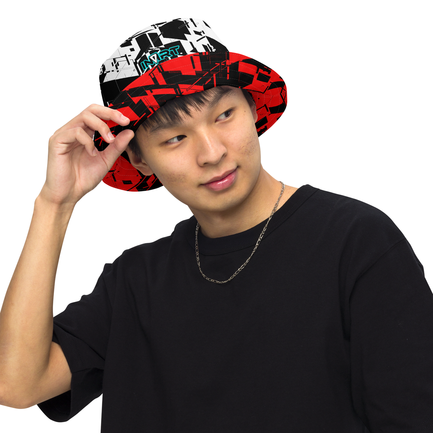 Reversible Cyber Red Bucket Hat