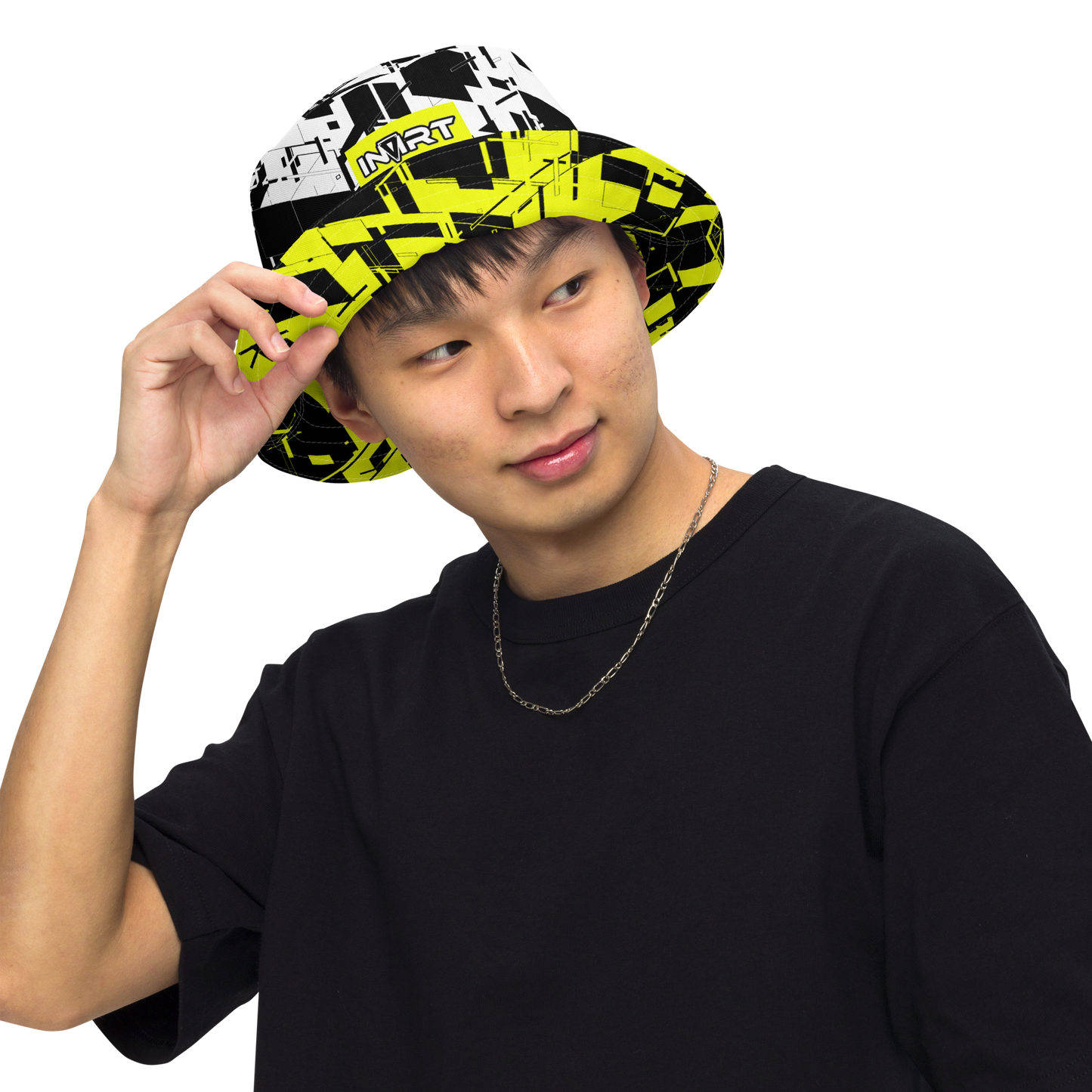 Reversible Cyber Yellow-Plasma Bucket Hat V3
