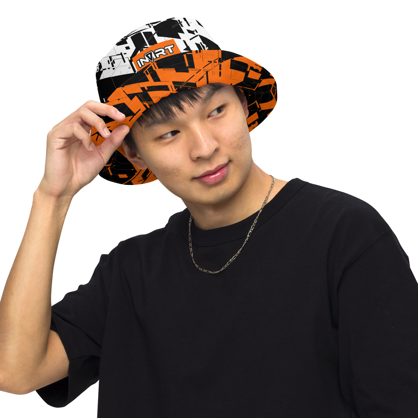 Reversible Cyber Orange Bucket Hat V3