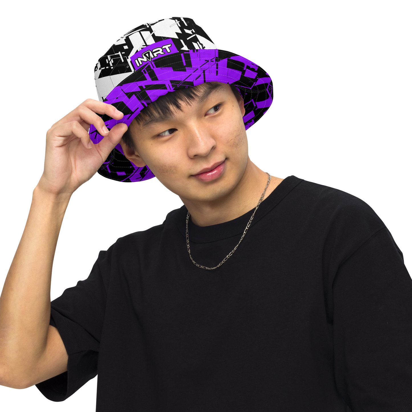 Reversible Cyber Purple Bucket Hat V3