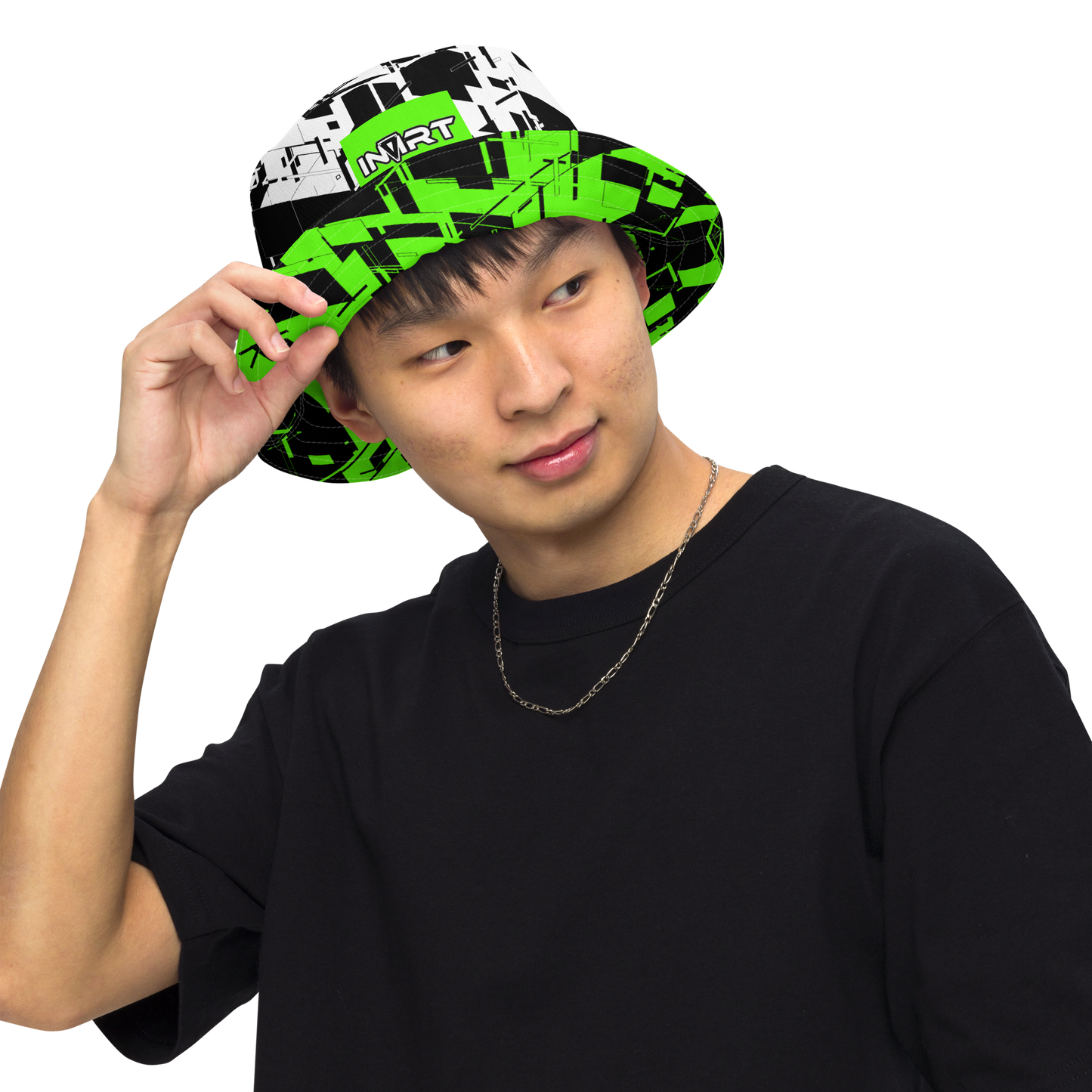 Reversible Cyber Green Bucket Hat V3