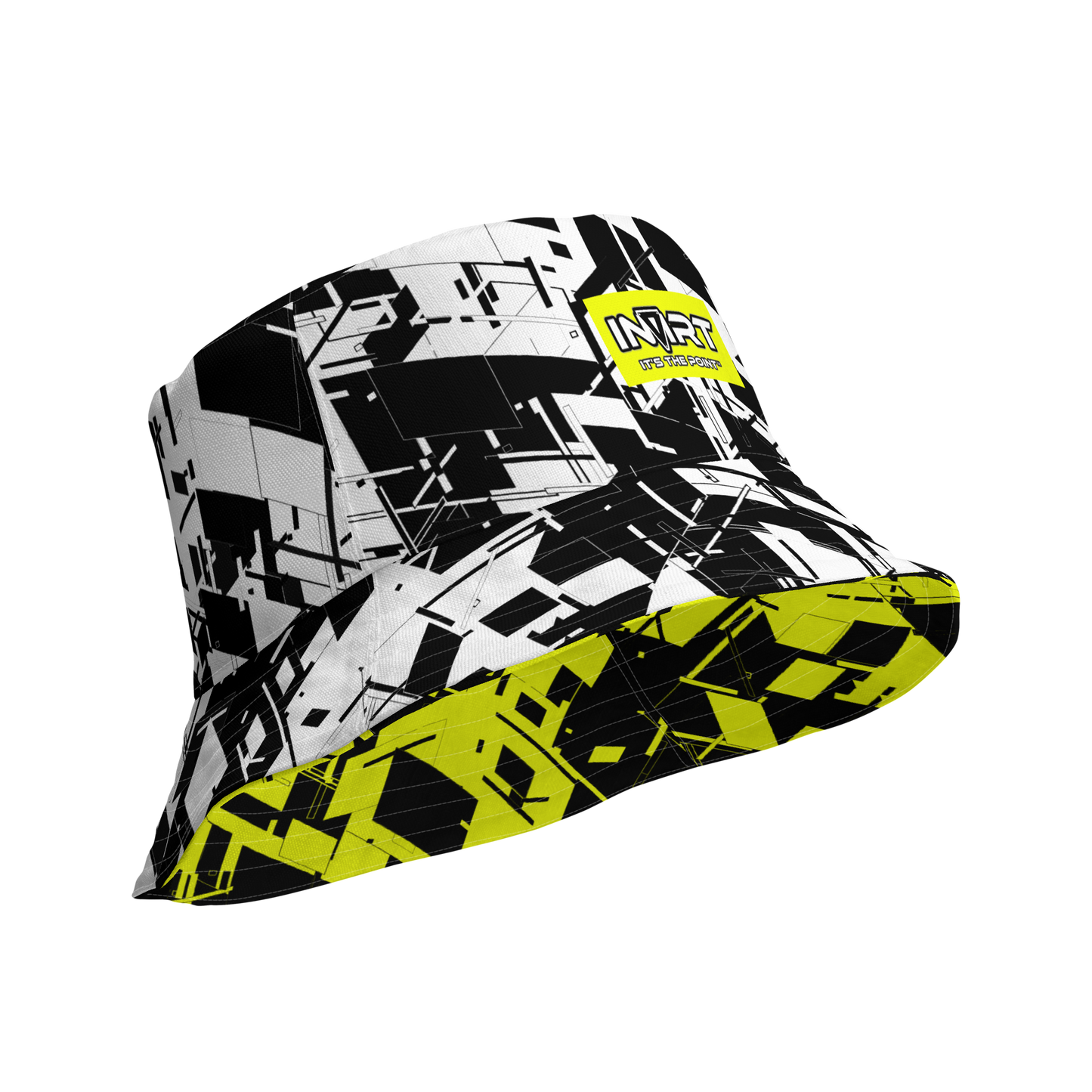 Reversible Cyber Yellow-Plasma Bucket Hat V3
