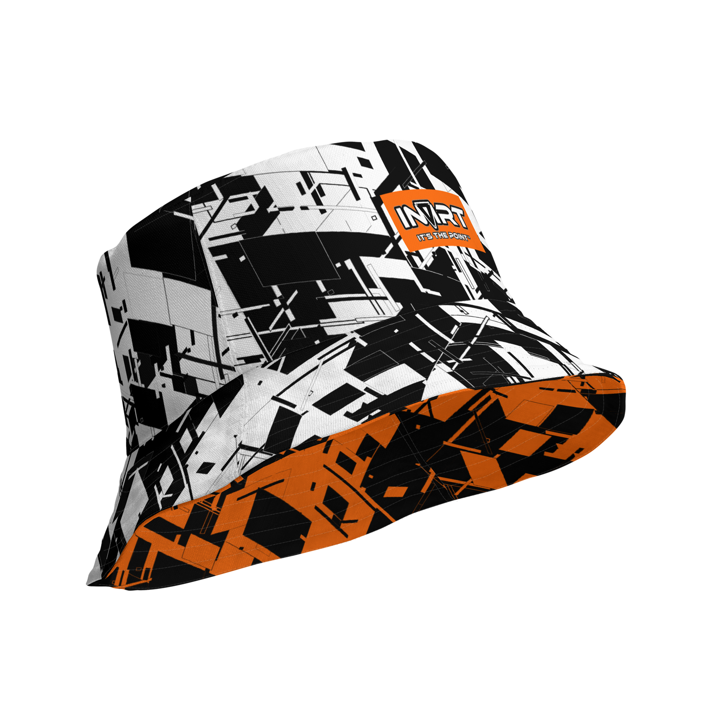 Reversible Cyber Orange Bucket Hat V3