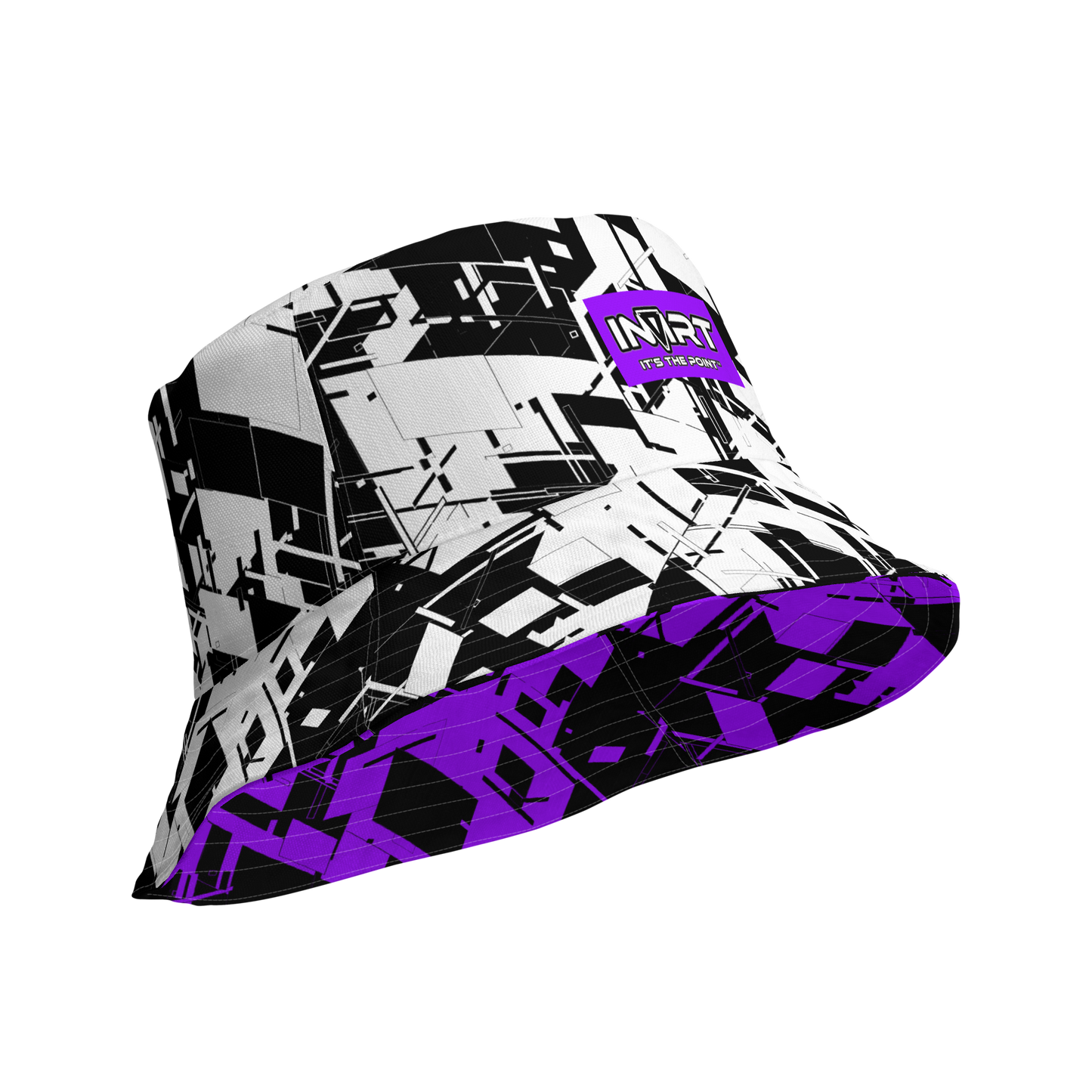 Reversible Cyber Purple Bucket Hat V3