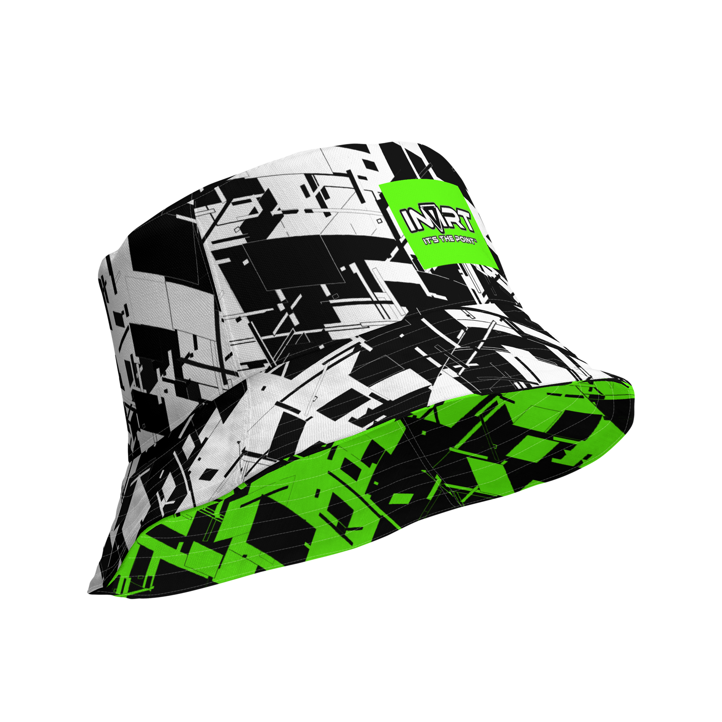 Reversible Cyber Green Bucket Hat V3