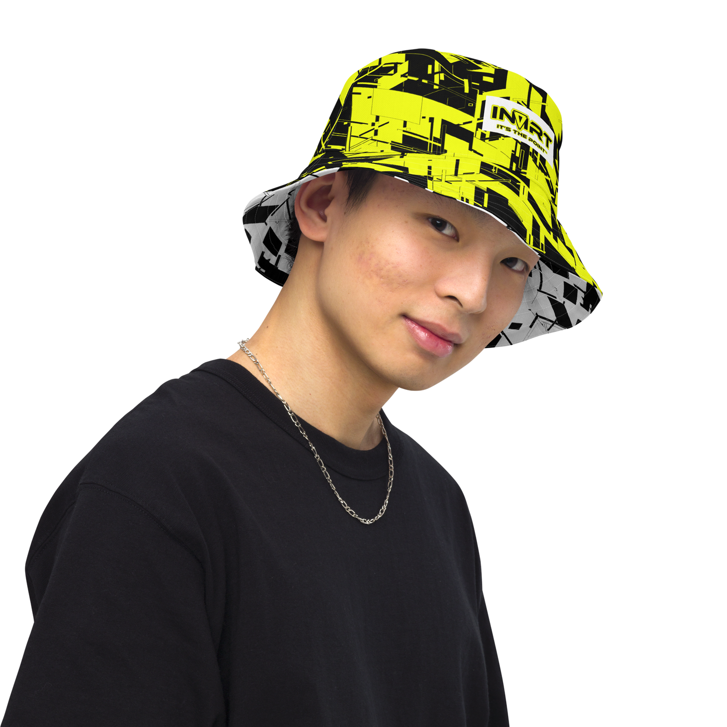 Reversible Cyber Yellow-Plasma Bucket Hat V3