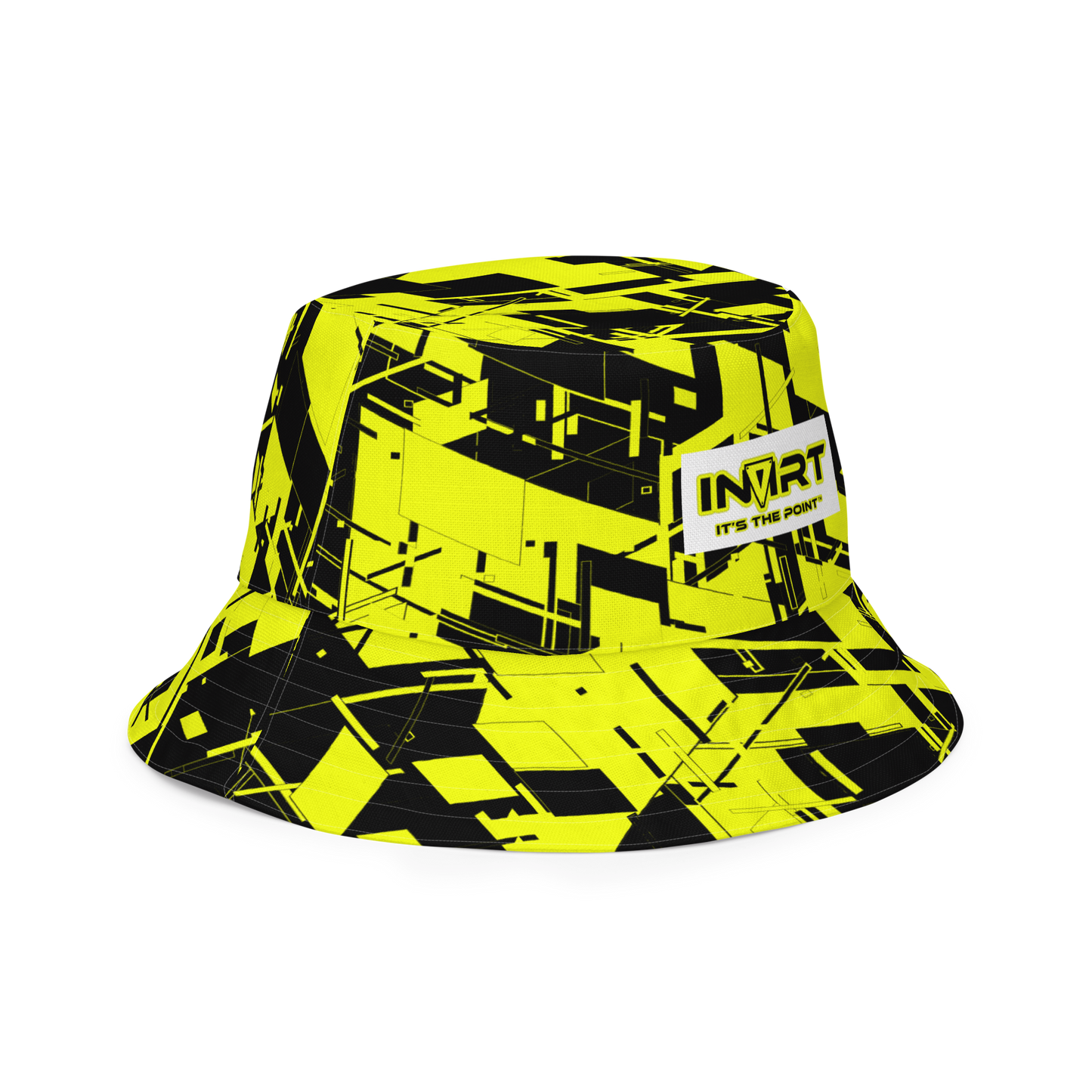 Reversible Cyber Yellow-Plasma Bucket Hat V3