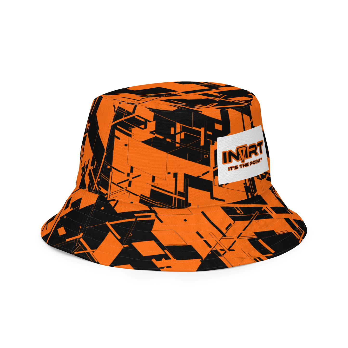 Reversible Cyber Orange Bucket Hat V3