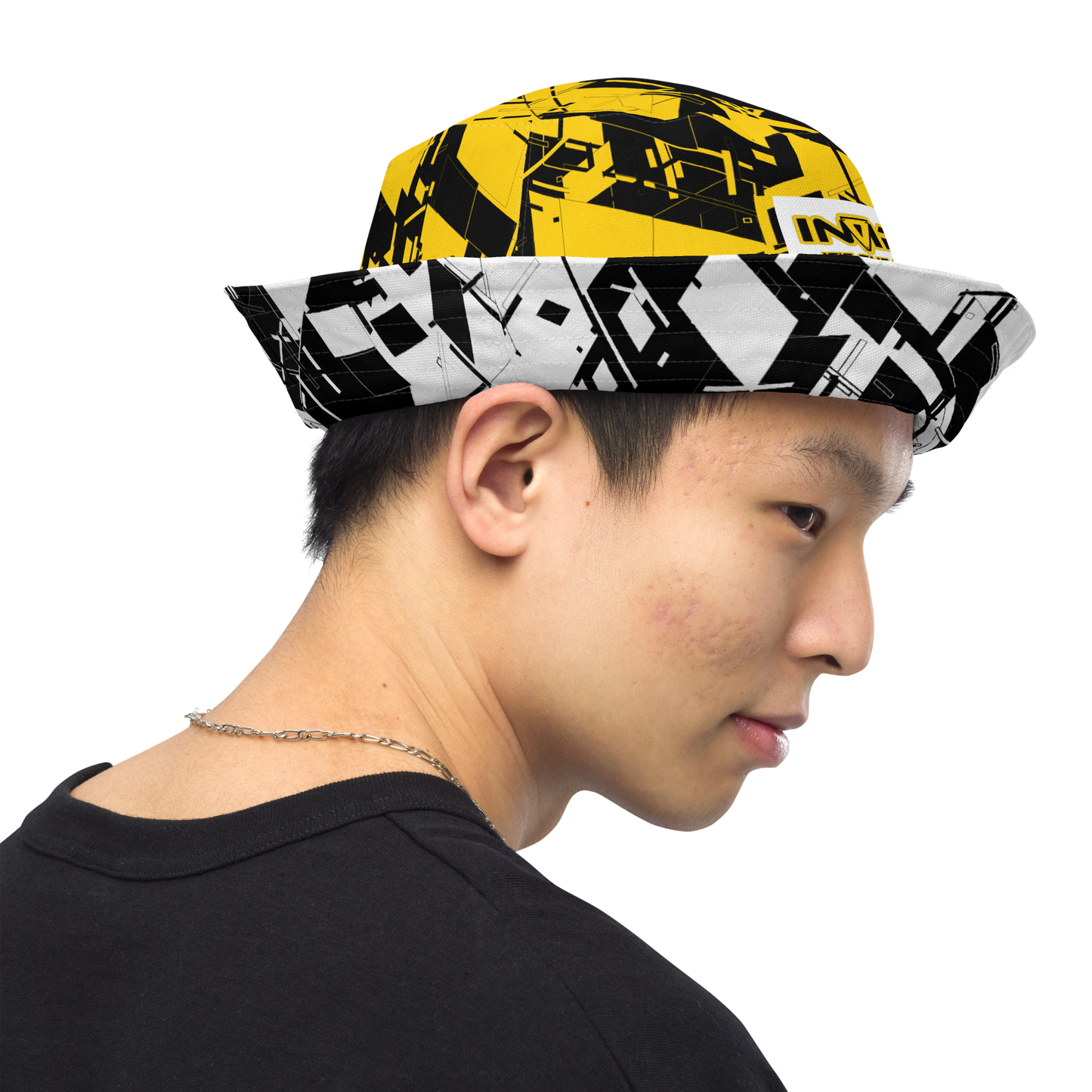 Reversible Cyber Yellow Bucket Hat V3