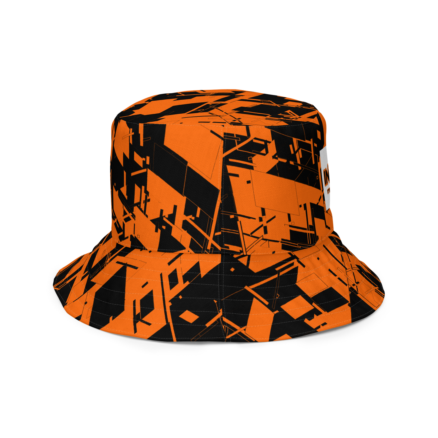 Reversible Cyber Orange Bucket Hat V3