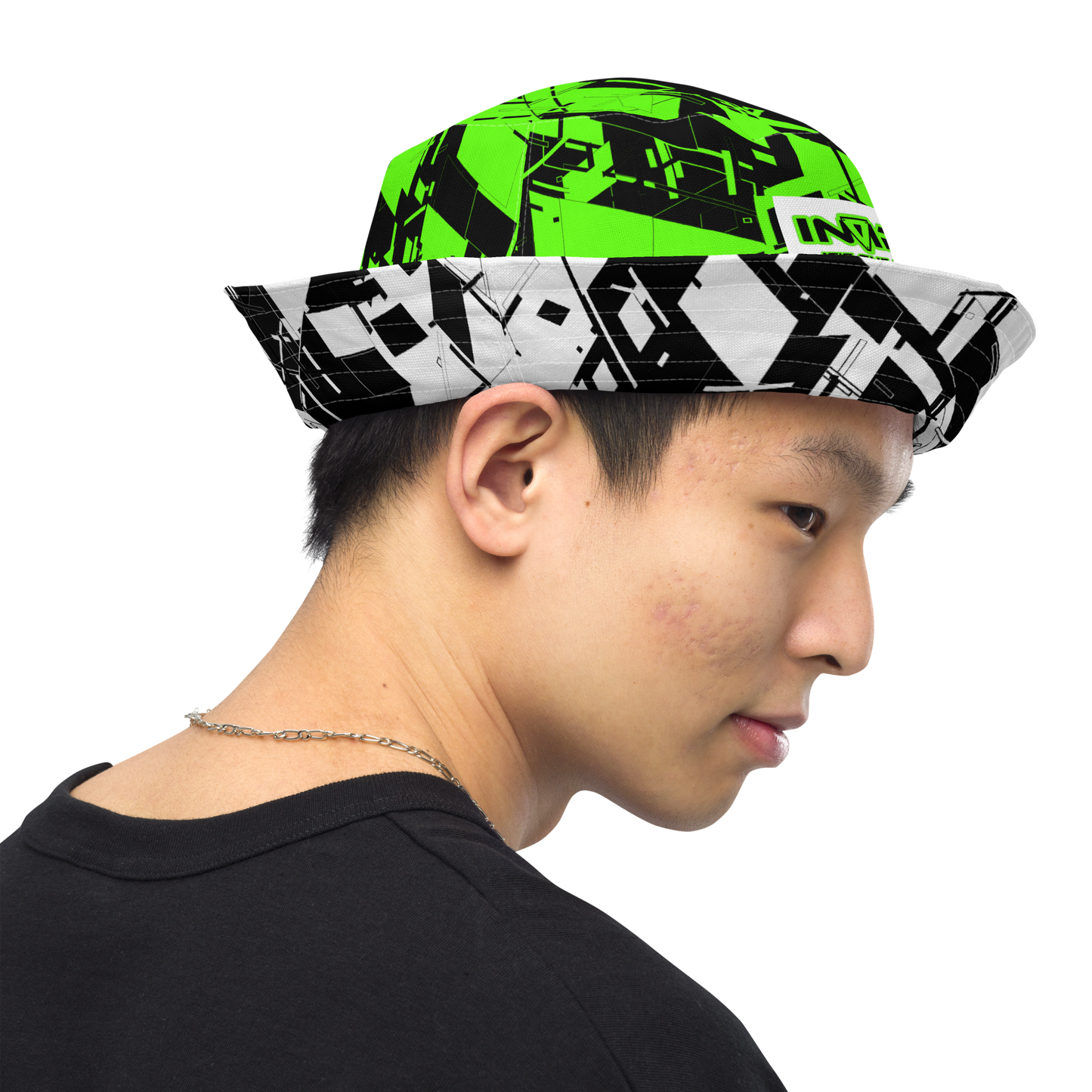 Reversible Cyber Green Bucket Hat V3