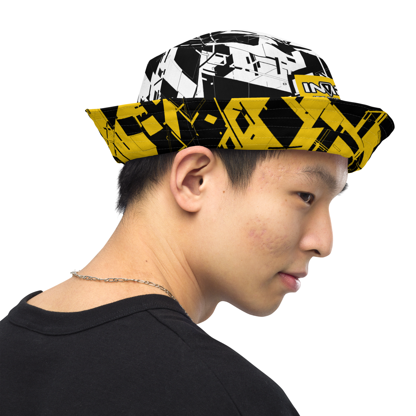 Reversible Cyber Yellow Bucket Hat V3