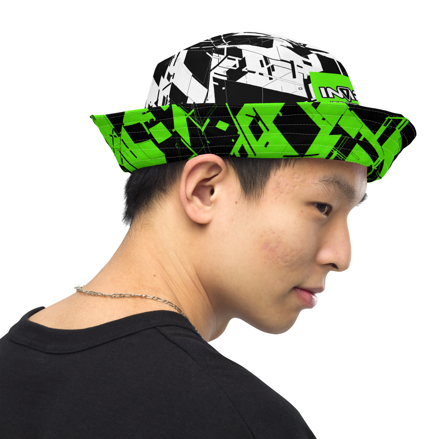 Reversible Cyber Green Bucket Hat V3