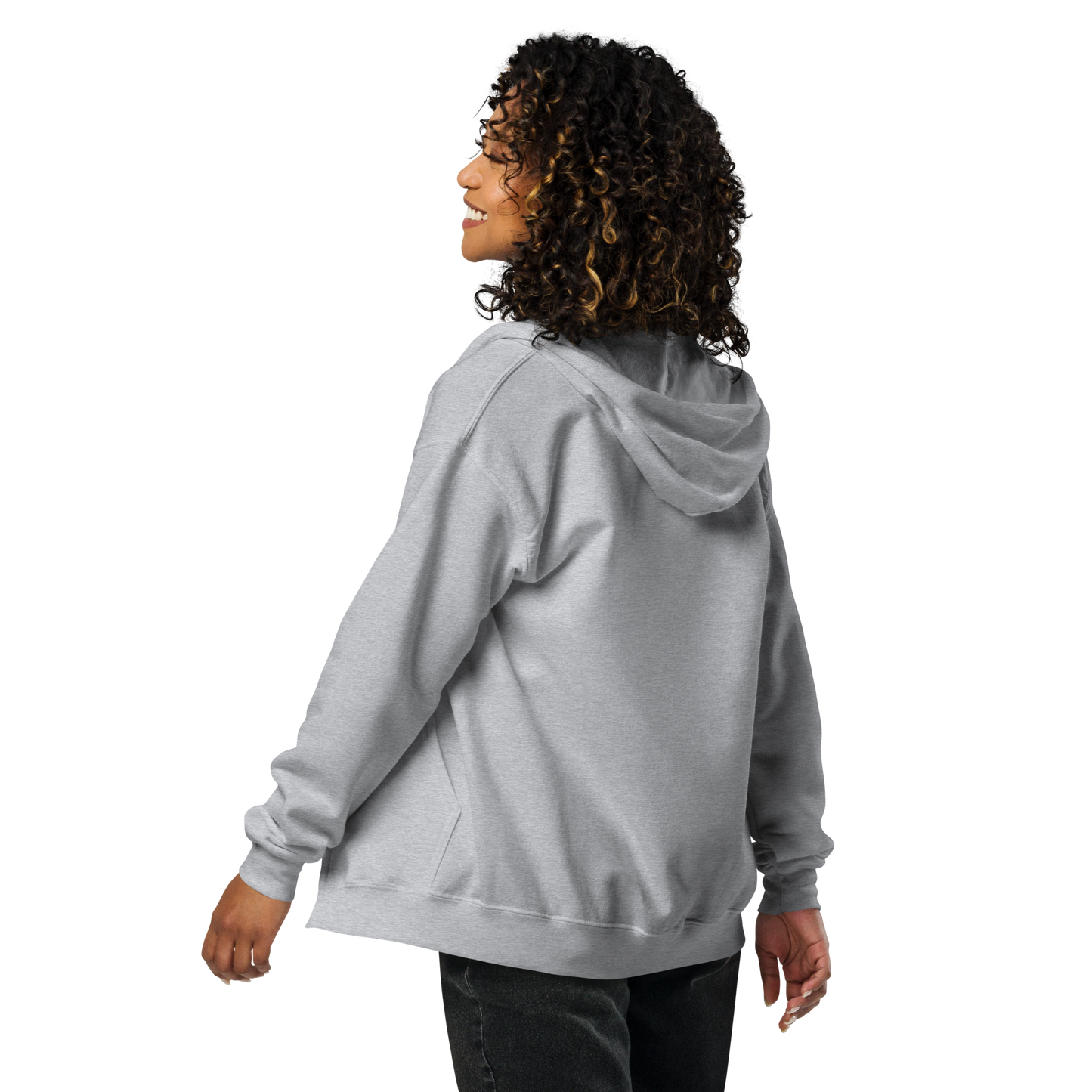 White Heavy Blend Zip Hoodie Unisex