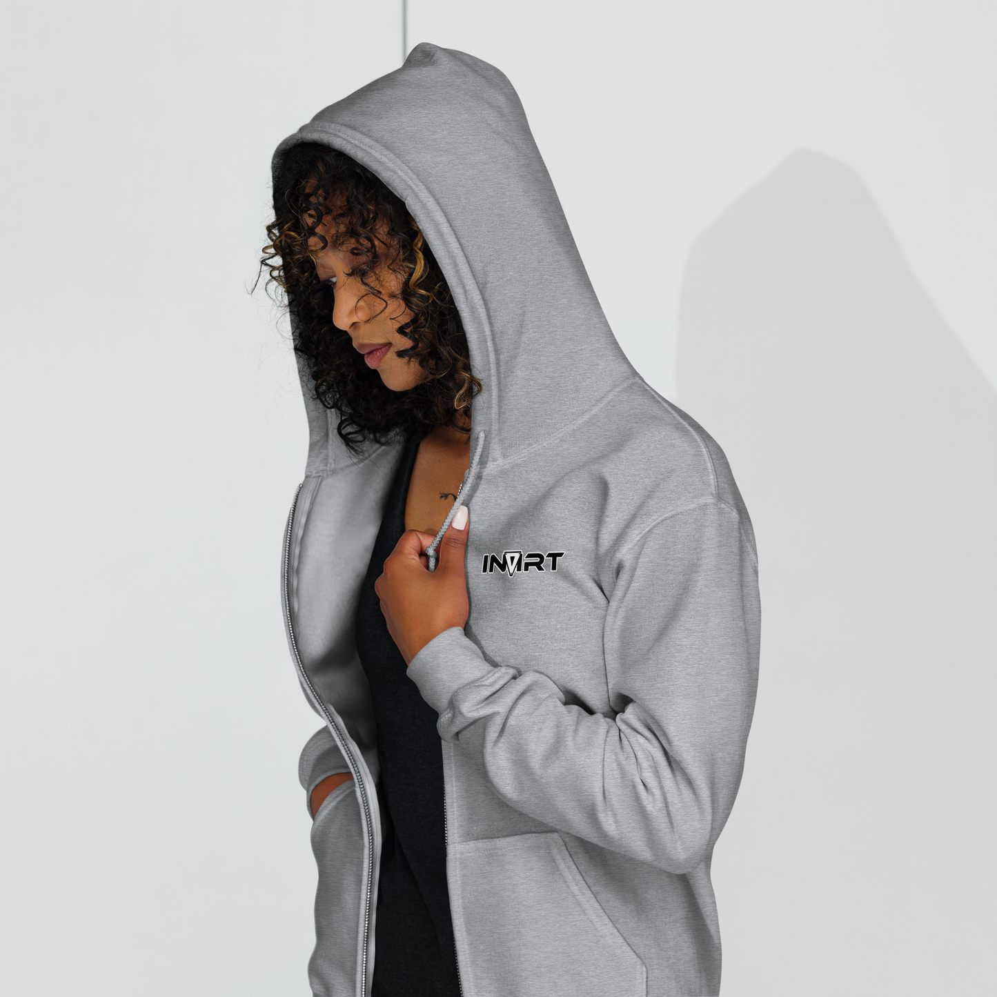 White Heavy Blend Zip Hoodie Unisex