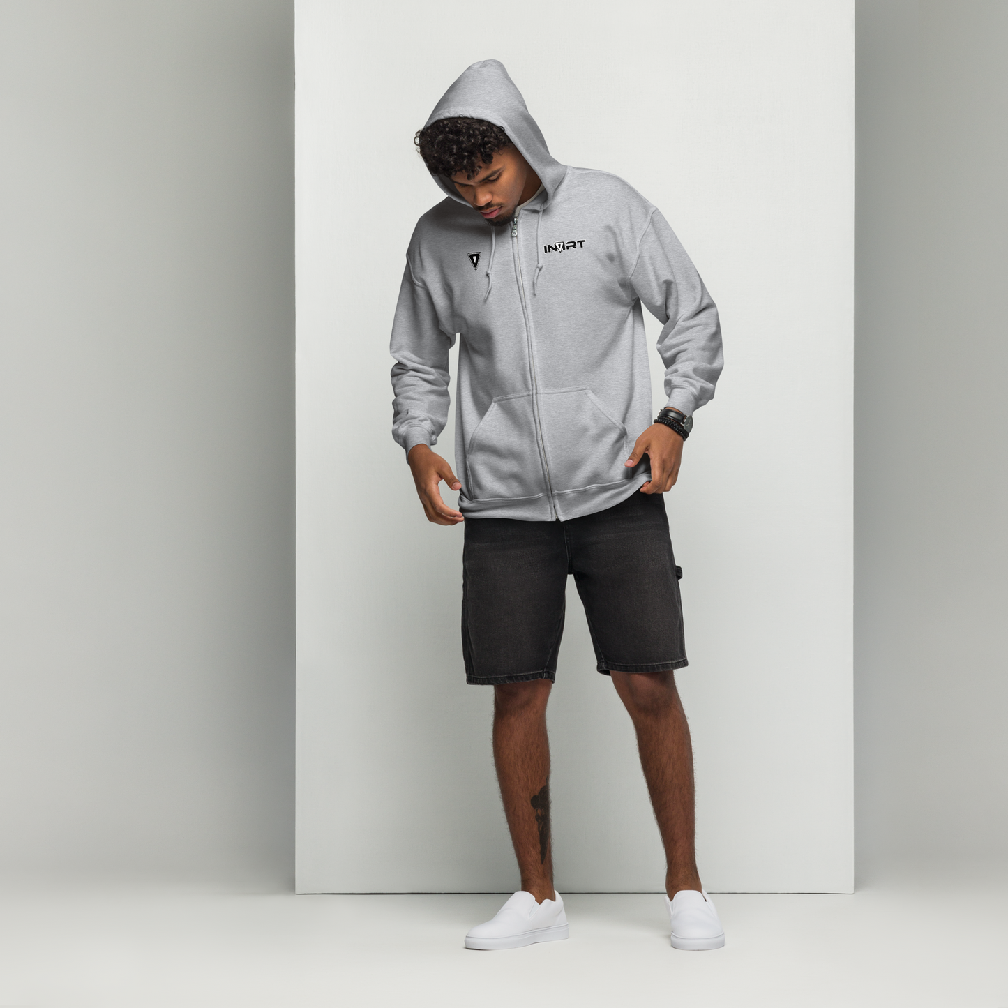 White Heavy Blend Zip Hoodie Unisex