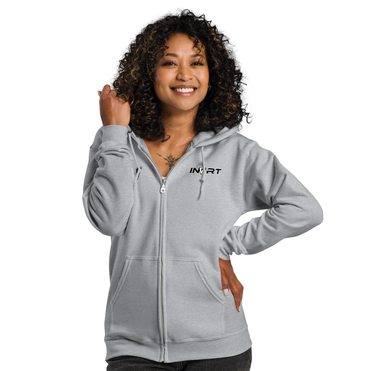 White Heavy Blend Zip Hoodie Unisex